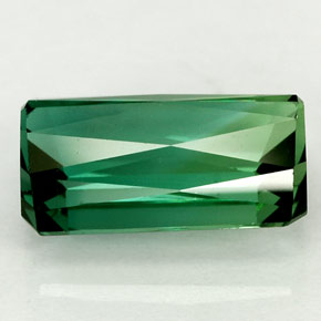 Tourmaline vert naturelle taille émeraude, 3,29 ct, VVS