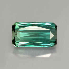 Tourmaline vert naturelle taille émeraude, 4,04 ct, VS-SI
