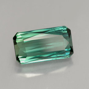 Tourmaline vert naturelle taille émeraude, 4,04 ct, VS-SI