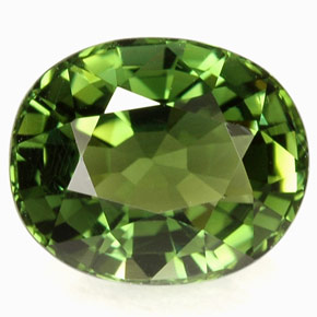 Tourmaline vert naturelle coupe ovale, 2,88 ct, VVS