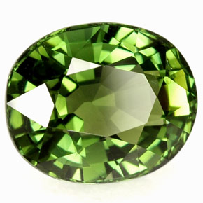 Tourmaline vert naturelle coupe ovale, 2,88 ct, VVS