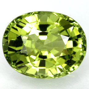 Tourmaline vert naturelle coupe ovale, 2,13 ct, VVS