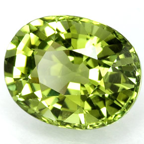 Tourmaline vert naturelle coupe ovale, 2,13 ct, VVS
