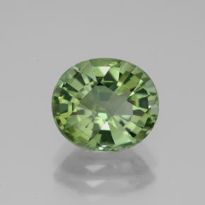 Tourmaline vert naturelle coupe ovale, 3,30 ct, VVS