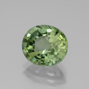 Tourmaline vert naturelle coupe ovale, 3,30 ct, VVS