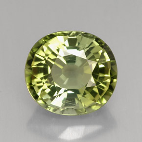 Tourmaline vert naturelle coupe ovale, 3,10 ct, VVS