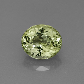 Tourmaline vert naturelle coupe ovale, 1,84 ct, VS