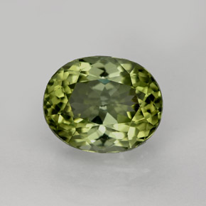 Tourmaline vert naturelle coupe ovale, 2,62 ct, VVS