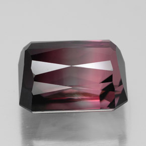 Tourmaline bicolore naturelle taille émeraude, 6,67 ct, VVS