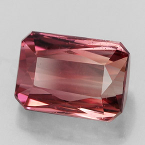 Tourmaline rose naturelle taille émeraude, 3,29 ct, VS-SI