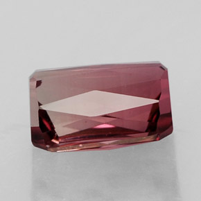 Tourmaline rose naturelle taille émeraude, 3,29 ct, VS-SI