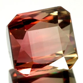 Tourmaline multicolore naturelle taille émeraude, 3,88 ct, VVS-VS