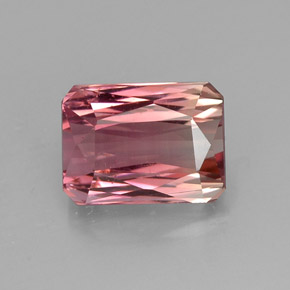 Tourmaline rose naturelle taille émeraude, 2,27 ct, VS-SI