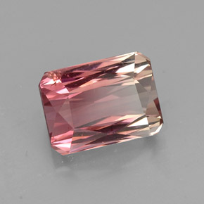 Tourmaline rose naturelle taille émeraude, 2,27 ct, VS-SI