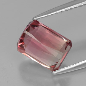 Tourmaline rose naturelle taille émeraude, 2,27 ct, VS-SI