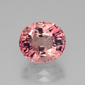 Tourmaline rose naturelle coupe ovale, 3,43 ct, VVS