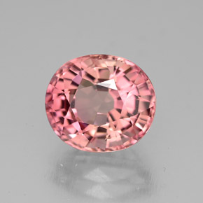 Tourmaline rose naturelle coupe ovale, 3,43 ct, VVS