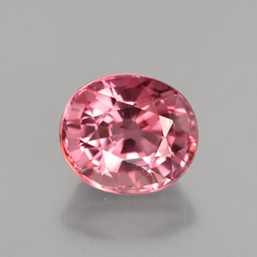 Tourmaline rose naturelle coupe ovale, 2,57 ct, VVS-VS