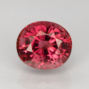 Tourmaline rose naturelle coupe ovale, 2,20 ct, VVS