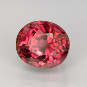 Tourmaline rose naturelle coupe ovale, 2,20 ct, VVS