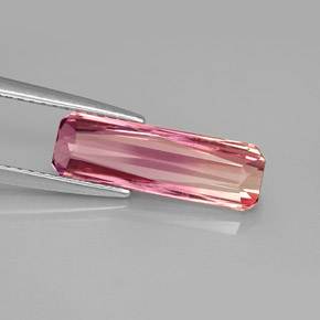 Tourmaline rose naturelle taille émeraude, 2,67 ct, VS