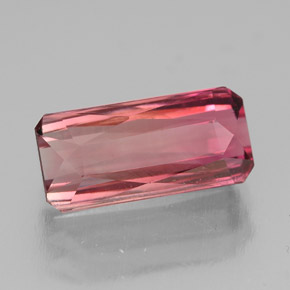 Tourmaline rose naturelle taille émeraude, 3,00 ct, VS