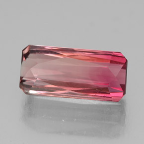Tourmaline rose naturelle taille émeraude, 3,00 ct, VS
