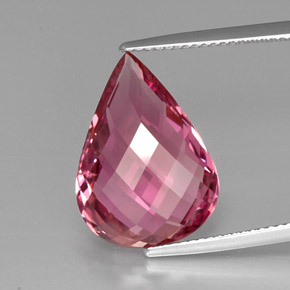 Tourmaline rose naturelle en forme de poire, 9,65 ct, SI