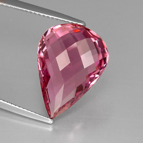 Tourmaline rose naturelle en forme de poire, 9,65 ct, SI