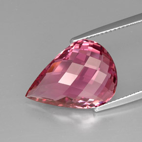 Tourmaline rose naturelle en forme de poire, 9,65 ct, SI
