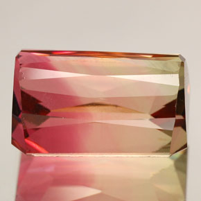 Tourmaline multicolore naturelle taille émeraude, 9,35 ct, VVS-VS