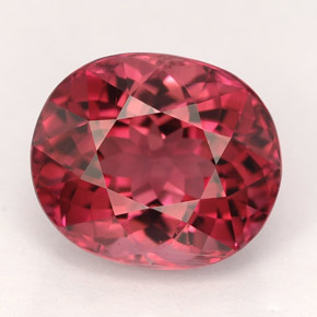 Tourmaline rouge naturelle coupe ovale, 5,16 ct, VVS
