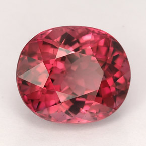 Tourmaline rouge naturelle coupe ovale, 5,16 ct, VVS