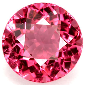 Tourmaline rose naturelle coupe roude, 4,02 ct, VS