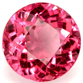 Tourmaline rose naturelle coupe roude, 4,02 ct, VS