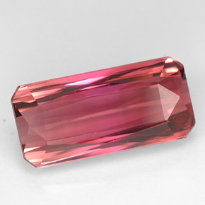 Tourmaline rose naturelle taille émeraude, 5,22 ct, IF