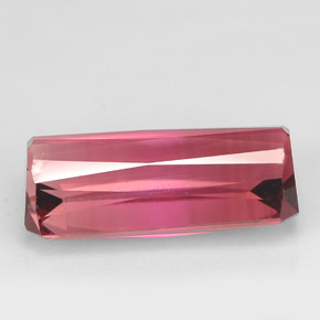 Tourmaline rose naturelle taille émeraude, 5,22 ct, IF