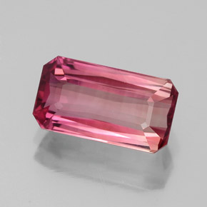 Tourmaline rose naturelle taille émeraude, 2,17 ct, VVS