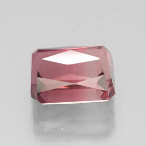 Tourmaline rose naturelle taille émeraude, 3,55 ct, VS-SI