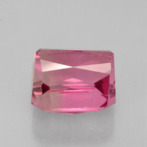 Tourmaline rose naturelle taille émeraude, 3,95 ct, VVS-VS