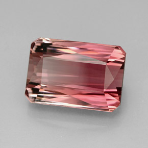 Tourmaline rose naturelle taille émeraude, 8,66 ct, VVS