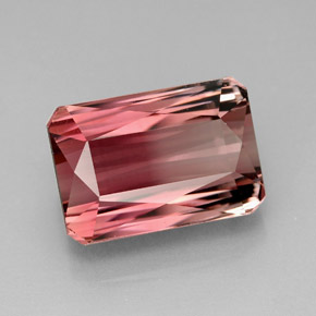 Tourmaline rose naturelle taille émeraude, 8,66 ct, VVS