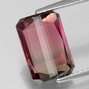 Tourmaline rose naturelle taille émeraude, 4,35 ct, VS-SI