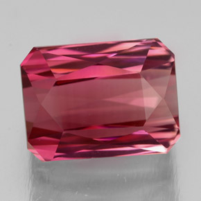 Tourmaline rose naturelle taille émeraude, 4,61 ct, VVS