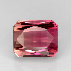 Tourmaline rose naturelle taille émeraude, 4,82 ct, VVS-VS