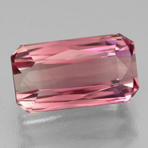 Tourmaline rose naturelle taille émeraude, 5,13 ct, VVS