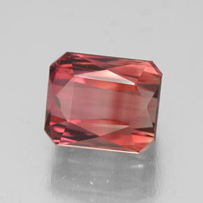 Tourmaline rose naturelle taille émeraude, 4,02 ct, VVS-VS