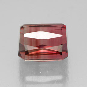 Tourmaline rose naturelle taille émeraude, 4,02 ct, VVS-VS