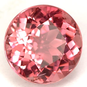 Tourmaline rose naturelle coupe roude, 1,82 ct, VS