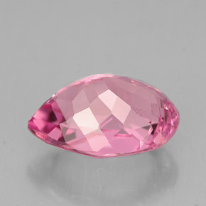 Tourmaline rose naturelle en forme de poire, 3,39 ct, VVS